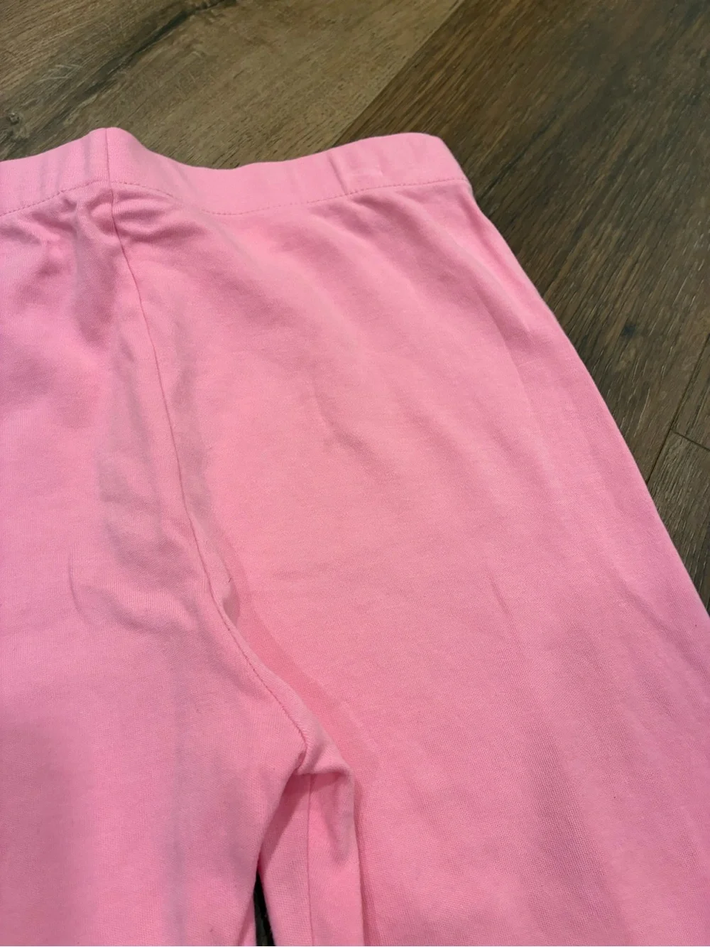 James & Lottie Bubblegum Pink Basic Knit Leggings Scallops Bottoms Pima 10 Girl